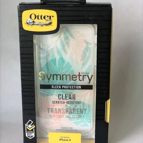 New OtterBox Clear Tropical Leaves Case iPhone X - Picture 1 of 3